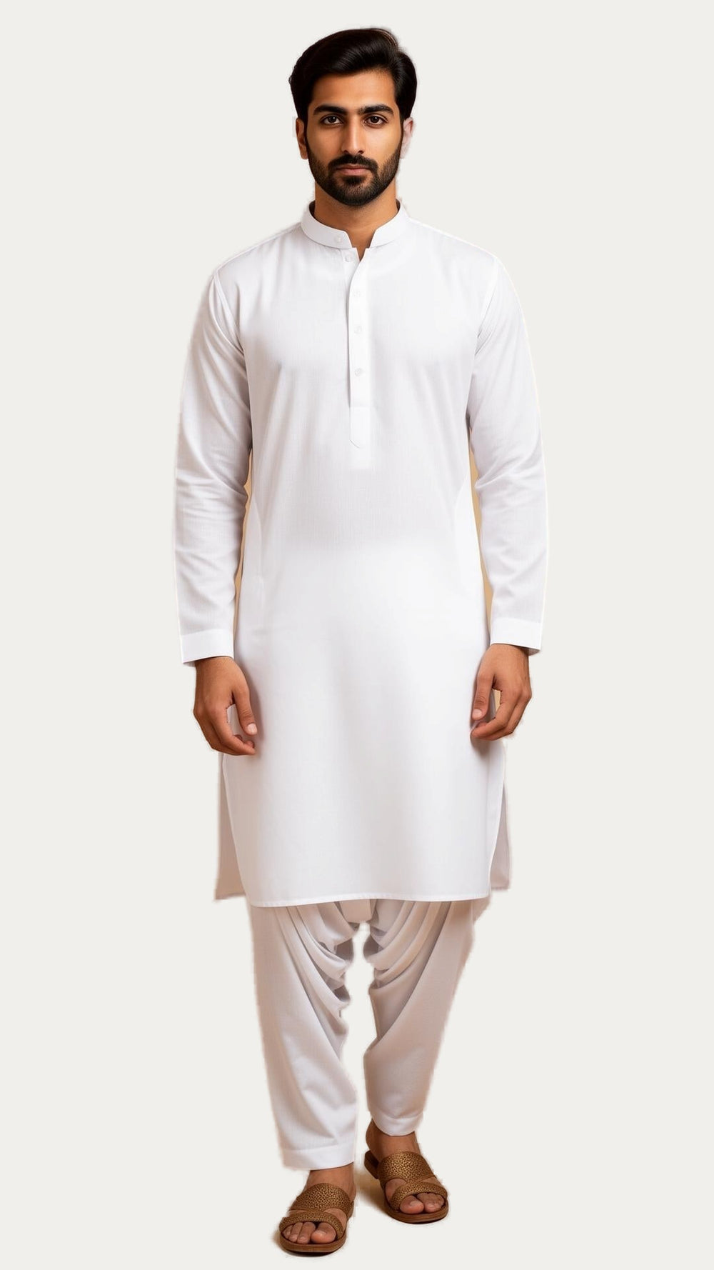 Premium White Cotton Shalwar Kameez