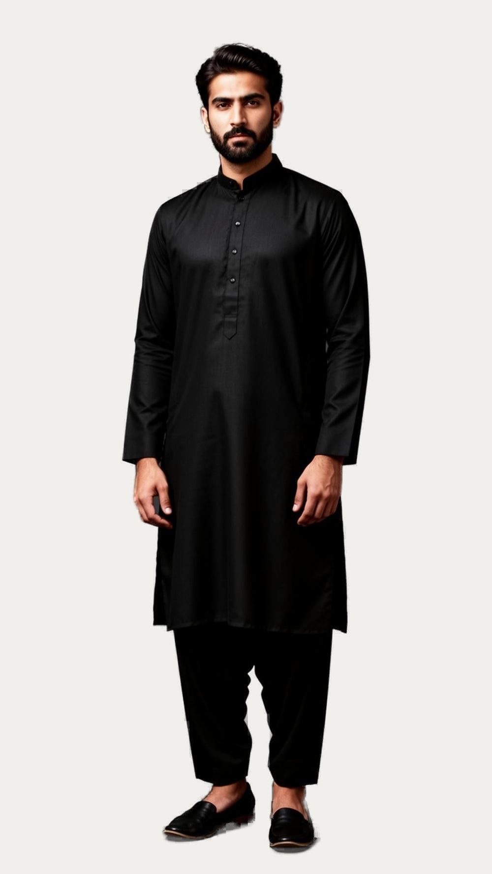 Black Khaddar Winter Shalwar Kameez